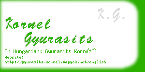 kornel gyurasits business card